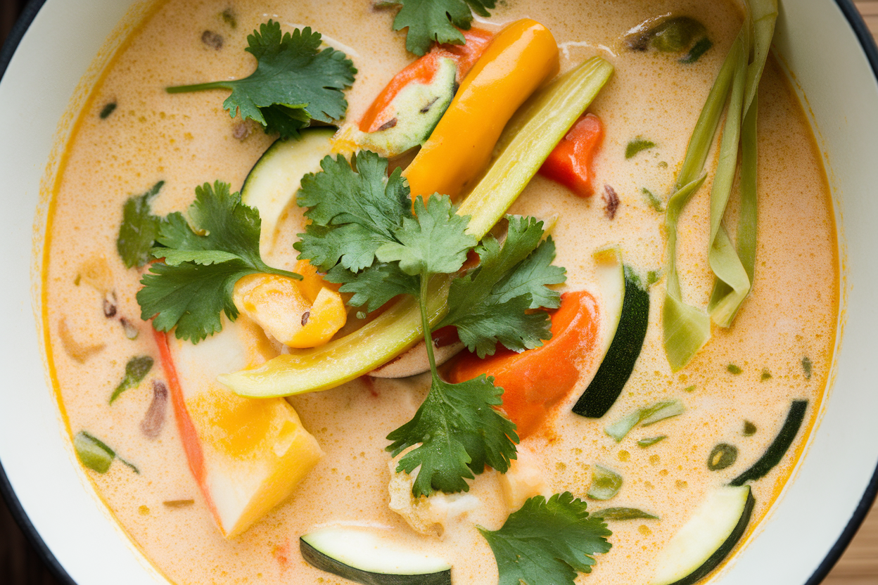 Creamy Coconut Thai Curry with Lemongrass and Veggies