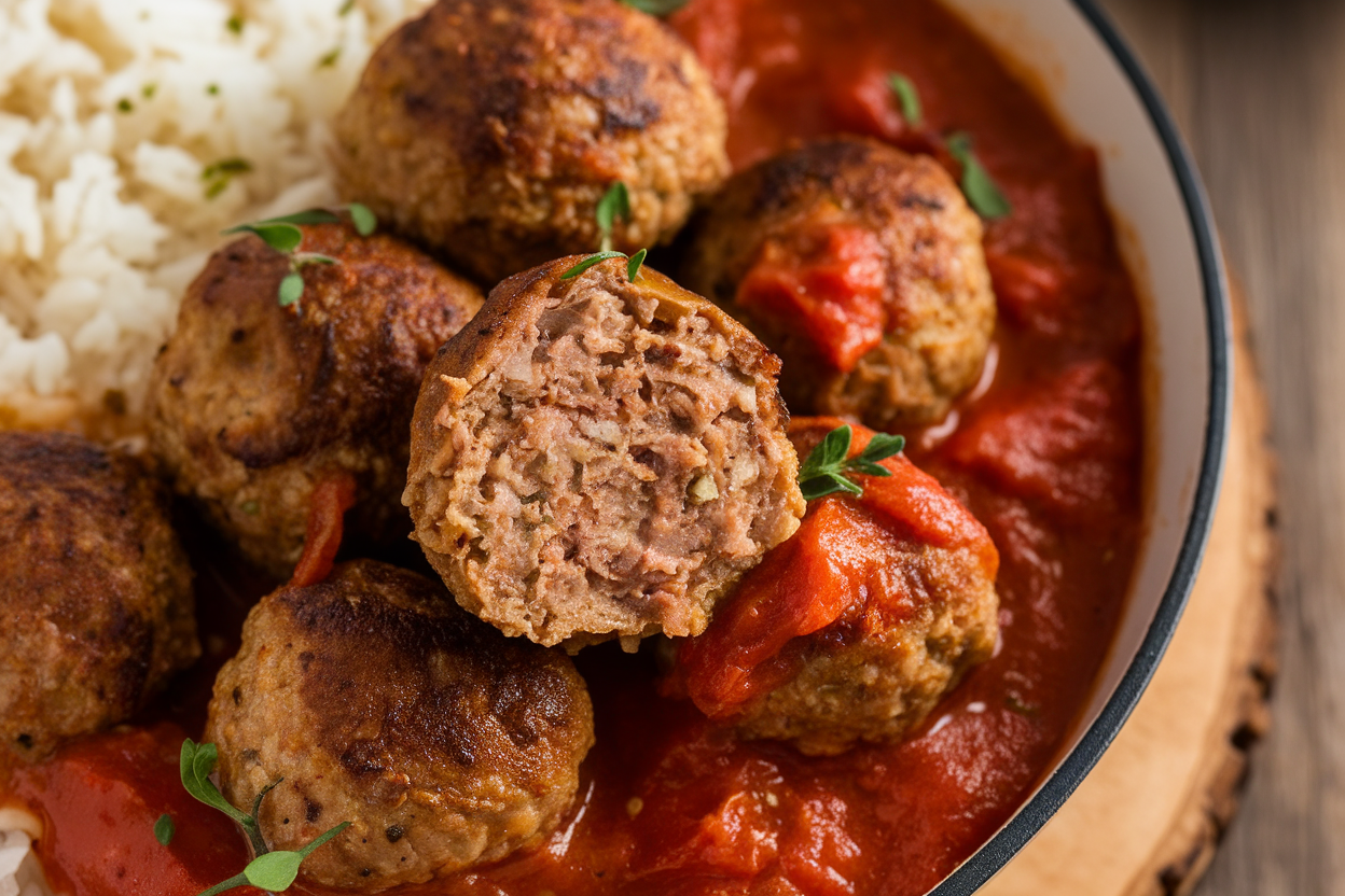 Mediterranean Kofta Meatballs in Savory Tomato Sauce