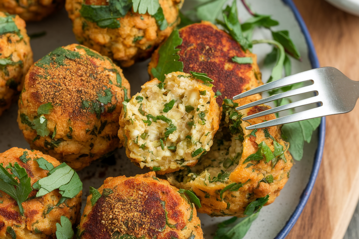 Crunchy Chickpea and Herb Falafel Bites