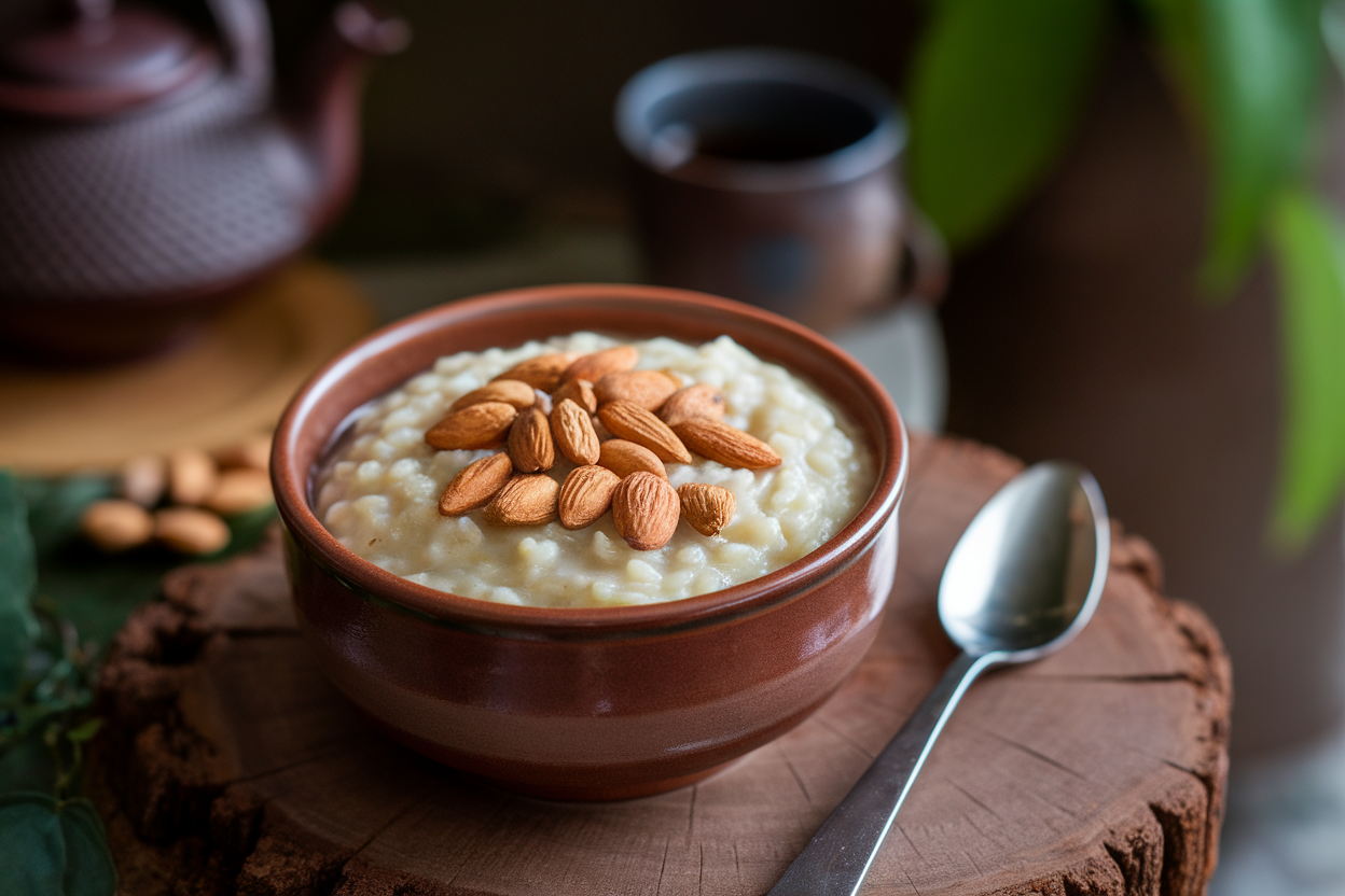 Cardamom-Scented Rice Pudding with Toasted Almonds