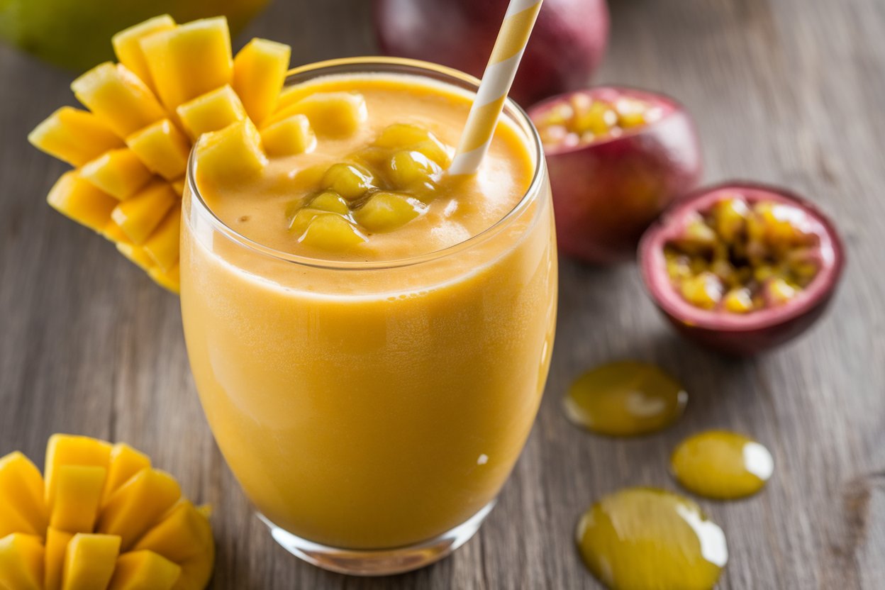 Tropical Mango and Passion Fruit Smoothie