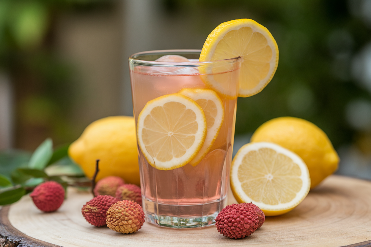 Rose Water and Lychee Lemonade