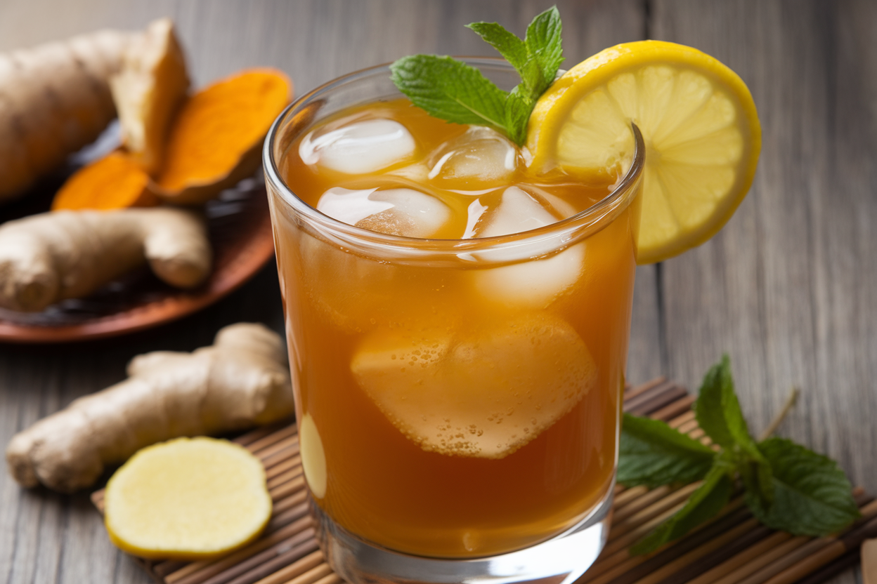 Iced Turmeric Ginger Tea