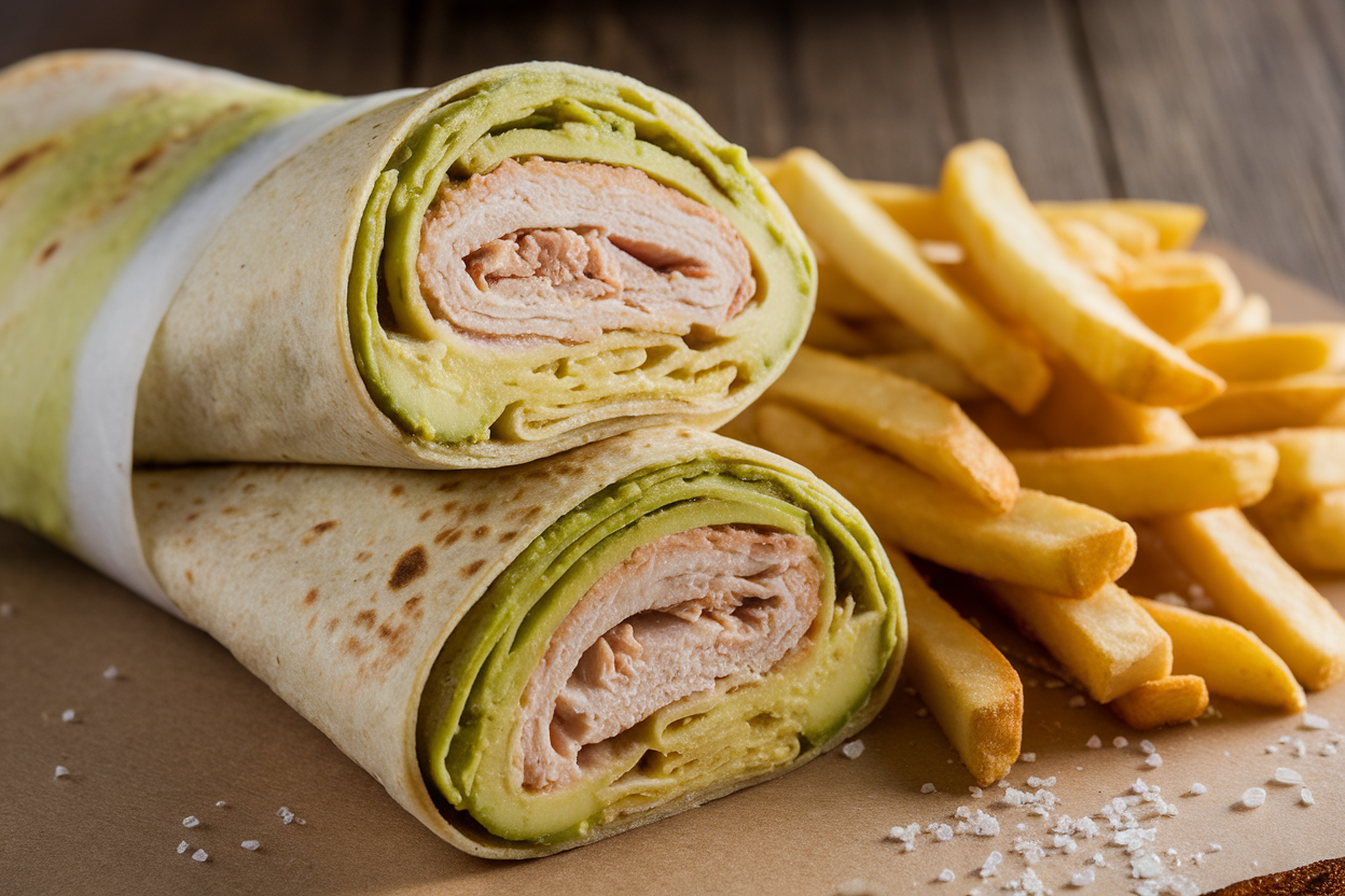 Creamy Avocado Chicken Wraps