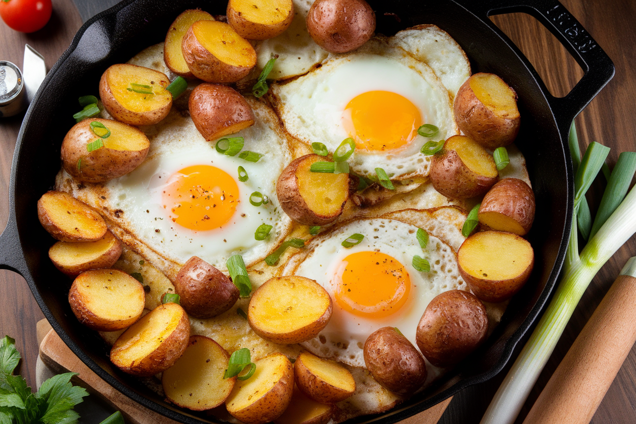 Savory Breakfast Skillet with Potatoes & Eggs