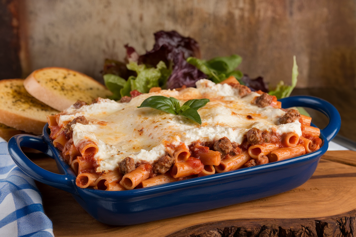 Baked Ziti with Sausage and Ricotta