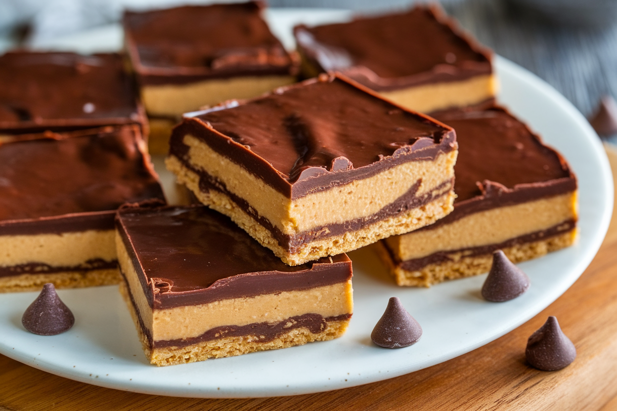 No-Bake Chocolate Peanut Butter Bars