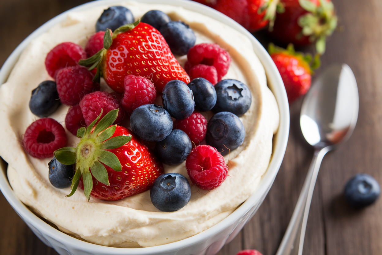 Creamy Cheesecake Dip with Fresh Berries