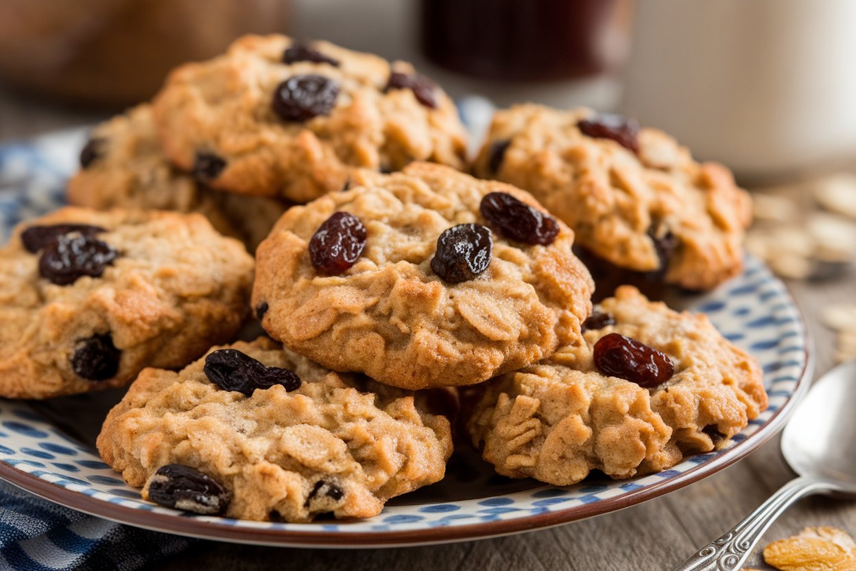 Soft & Chewy Oatmeal Raisin Cookies